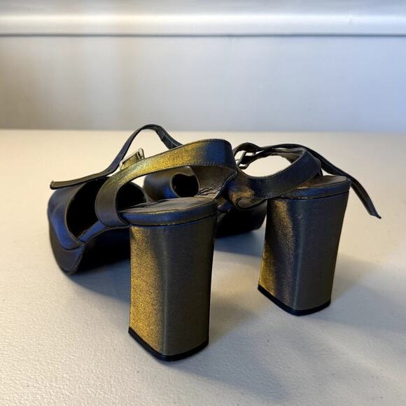 VTG 90s Kenneth Cole New York Women's Platform Sandals Heels 7.5 - Picture 3 of 8